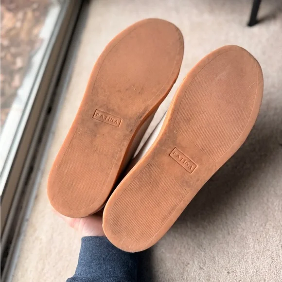 Portland Leather - Patina Canvas & Leather Low Top Sneakers 9.5 Tan & Brown - Picture 5 of 7